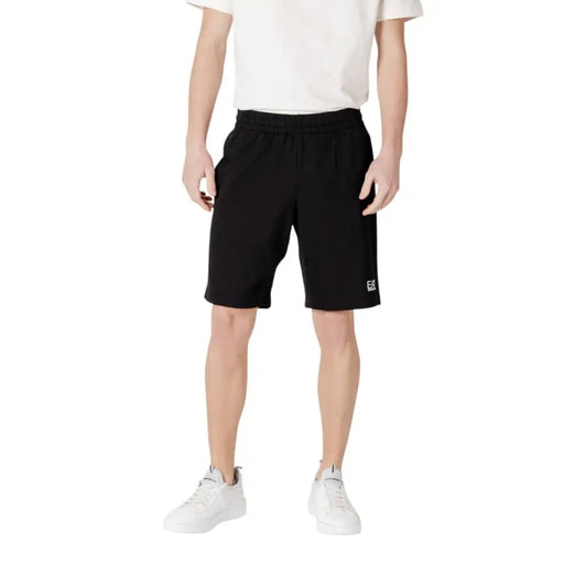 Black athletic shorts suitable for sports and casual wear, made from breathable fabric