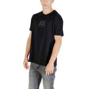 Black AX logo T shirt displayed in a product image suitable for online shopping