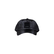 Black patterned baseball cap displayed on a product listing
