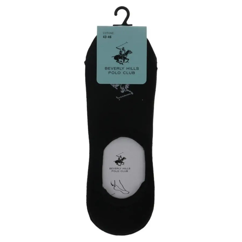 Black Beverly Hills Polo Club sock displayed in the Beverly Hills Polo Club Socks in Black and White product image