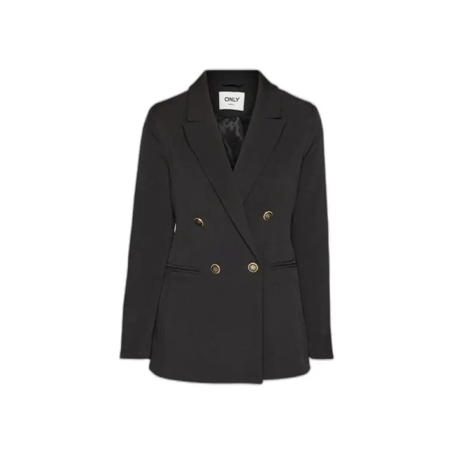 Women blazer - Only black jacket with gold buttons for urban style clothing