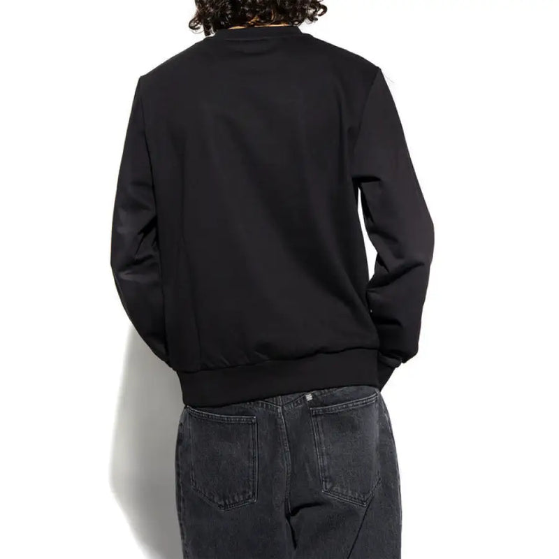 Stylish black bomber jacket displayed in Black Bomber Jacket and Crest Sweatshirts collection