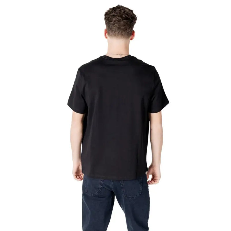 Black Calvin Klein short-sleeved crew neck t shirt in cotton fabric for casual wear
