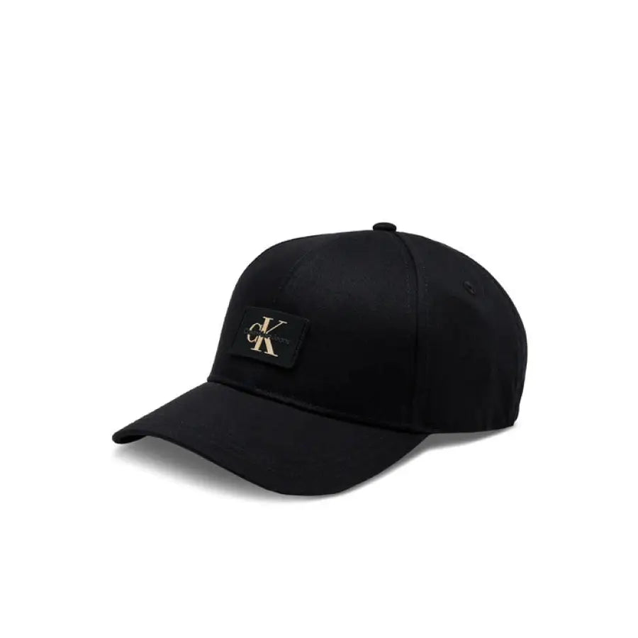 Calvin Klein black cap with gold logo, urban city fashion accessory