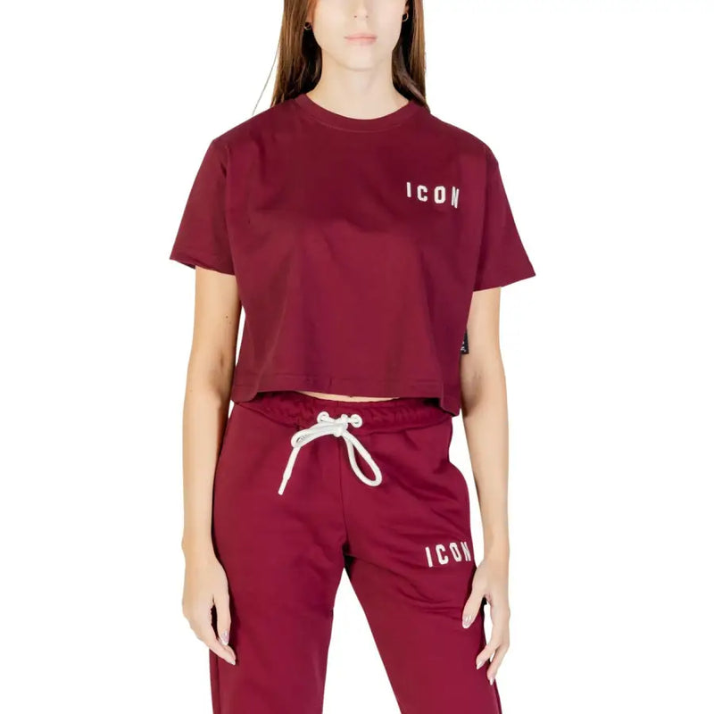 T-Shirt femme en coton noir à col rond