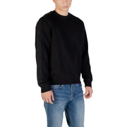 Black crewneck sweatshirt displayed in the product lineup for casual and comfortable wear