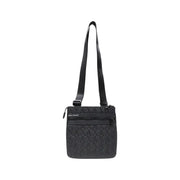 Black crossbody bag with embossed pattern from Armani Exchange
