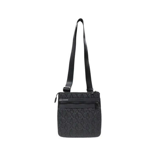 Black crossbody bag with embossed pattern from Armani Exchange