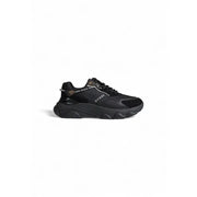 Black Guess sneakers with a chunky sole from Guess White Women Lace Up Textile Rubber Sneakers Fall Winter collection