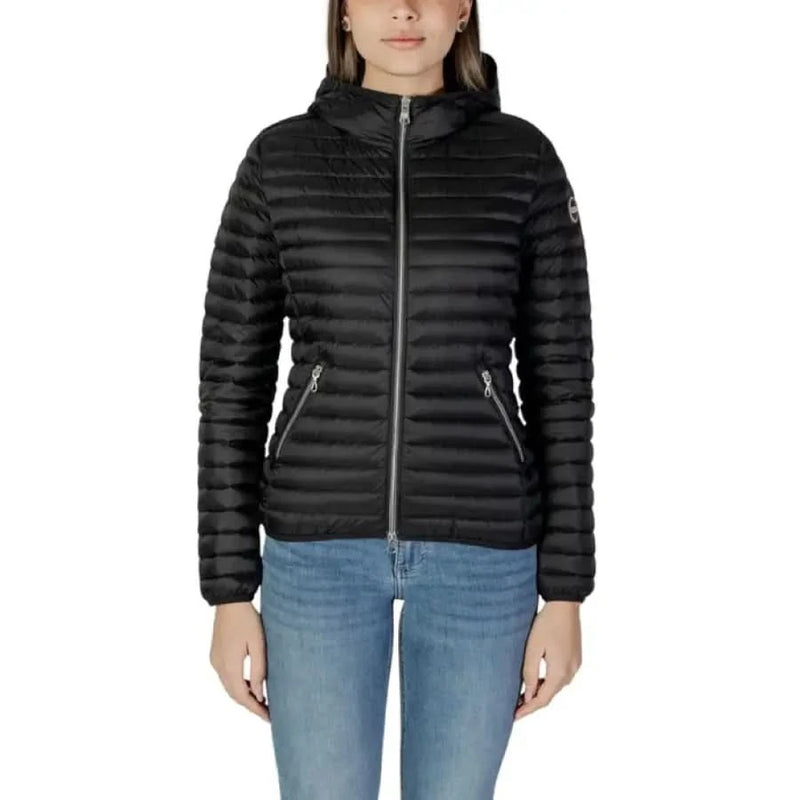 Black hooded puffer jacket from Colmar Originals Women’s Grey Turtleneck Jacket with Hood