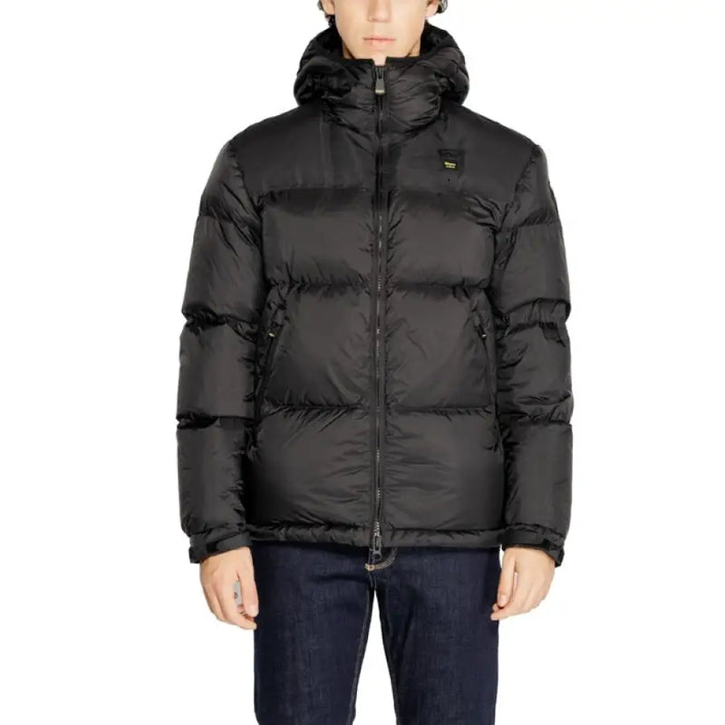 Black Hooded Puffer Jacket featuring a stylish design suitable for cold weather