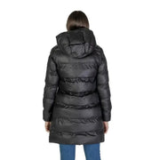 Black hooded puffer coat from Sandro Ferrone Turtleneck Jacket for Women