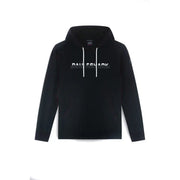 Black hooded sweatshirt with drawstrings displayed for the product Black Hooded Sweatshirt with Drawstrings