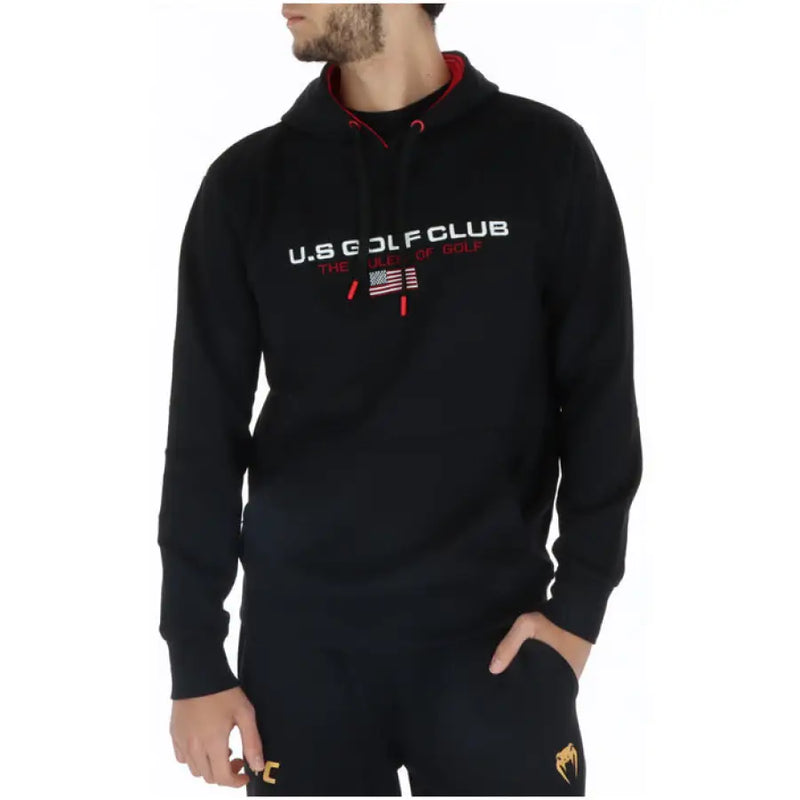 Black hooded sweatshirt from US Golf Club Men’s Sweatshirts for comfort and style