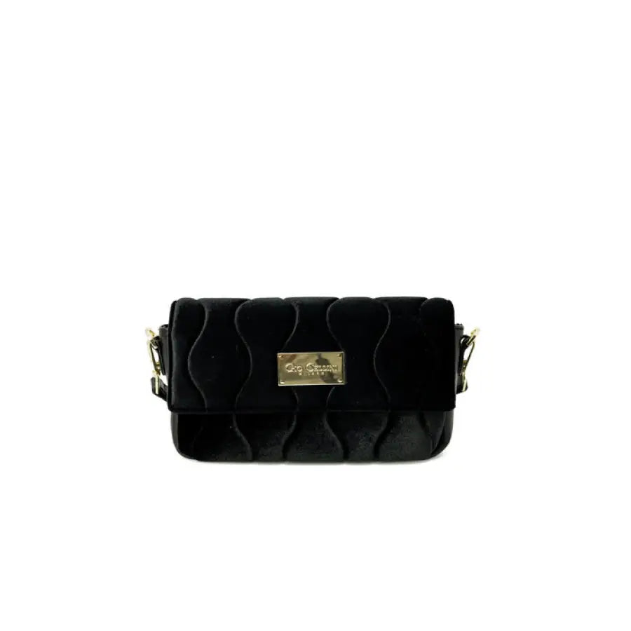 
                      
                        Gio Cellini Gio women’s black leather bag with gold hardware detail
                      
                    