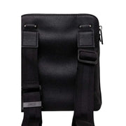 Black Leather Crossbody Bag with Zippers for stylish and practical accessory