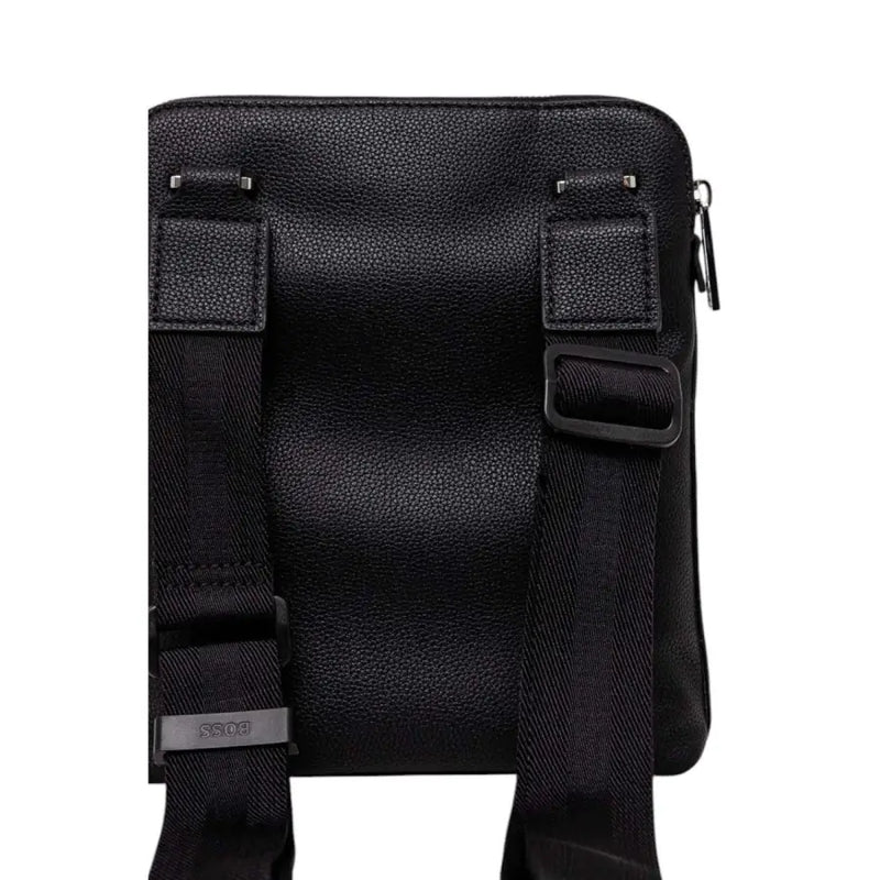 Black Leather Crossbody Bag with Zippers for stylish and practical accessory