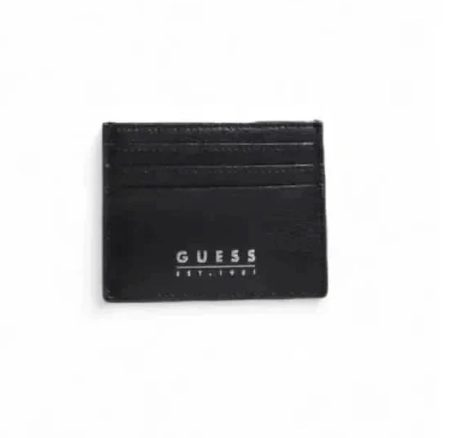 Portefeuille en cuir noir pour hommes avec poches intérieures