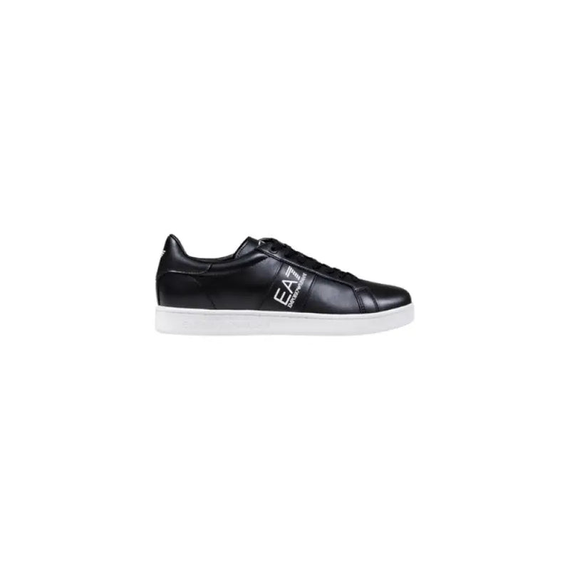 Black leather sneaker with a white sole showcasing modern sneaker design