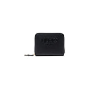 Black Liu Jo wallet with zipper closure displayed in the Liu Jo Black Zippered Wallet product