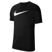 Black Nike short sleeve T shirt displayed in a product listing