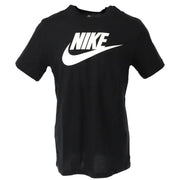 Black Nike short sleeve T shirt displayed, ideal for athletic and casual wear