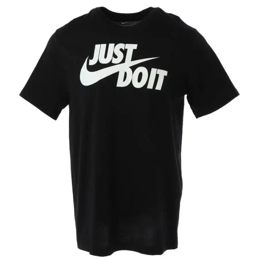 Noir Nike Fais-le T-shirt avec logo blanc et design à manches courtes