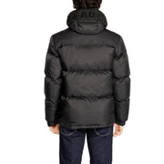 Black Hooded Puffer Jacket showcasing a stylish and cozy winter outerwear option