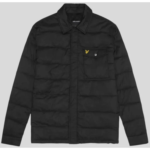 Black Quilted Shirt Jacket featuring a stylish quilted design and versatile wearability
