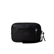 Black rectangular crossbody bag displayed in Black Rectangular Wristlet and Crossbody Bag product image