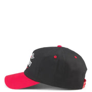 Black and Red Chevrolet Racing Cap displayed in a stylish baseball cap design