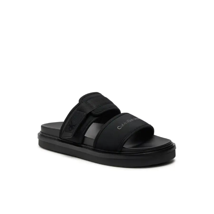 Calvin Klein Jeans men sandals, black with straps and sole