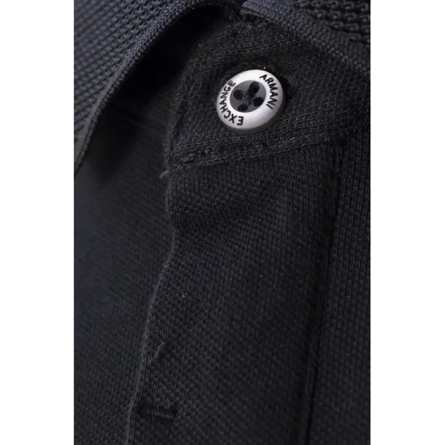 
                      
                        Armani Exchange men polo black shirt with button, urban style clothing
                      
                    