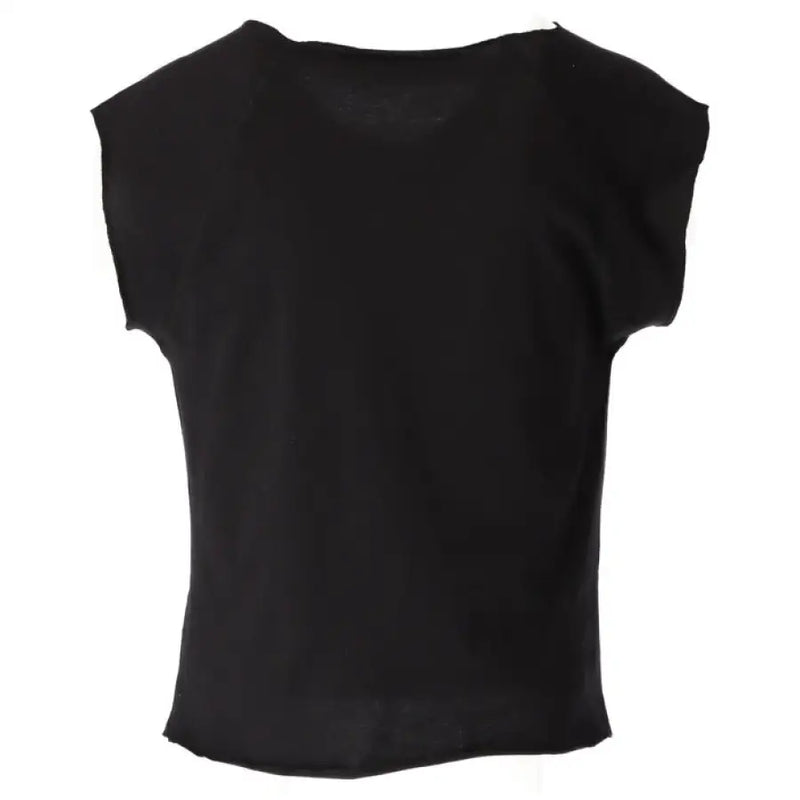 Black short-sleeved blouse featured in the Black Boxing Graphic T Shirt product image