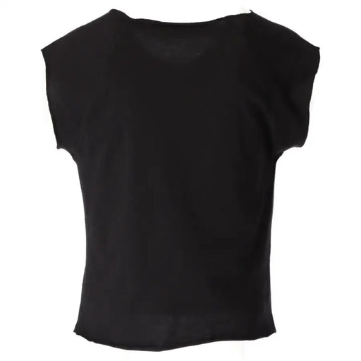 Black short-sleeved blouse featured in the Black Boxing Graphic T Shirt product image