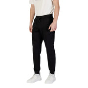 Black drawstring sweatpants from Armani Exchange Men Plain Laced Trousers collection