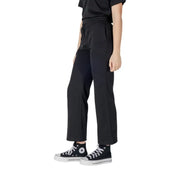 Black drawstring sweatpants featured in Black Cropped Flare Pants product display