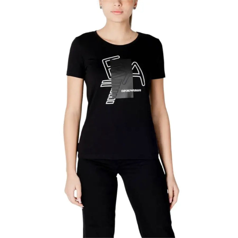 Black T Shirt With Graphic featuring a stylish design on the front