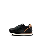 Alviero Martini Prima Classe sneaker in black and tan with white sole for women