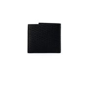 Black textured wallet from Armani Exchange for men, stylish and functional design