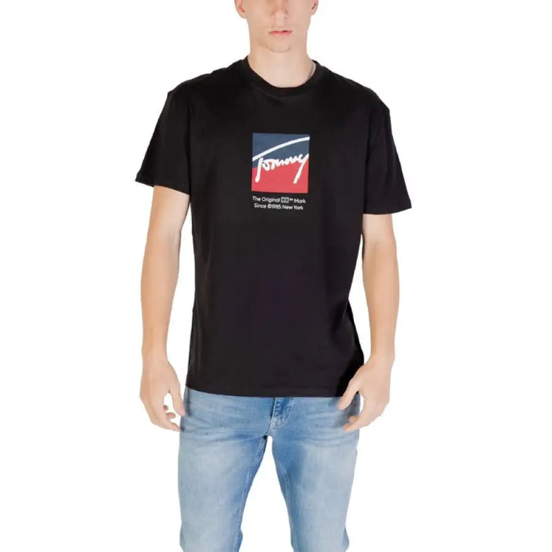 Black Tommy Hilfiger T Shirt displayed in Tommy Hilfiger Navy Blue T Shirt product image