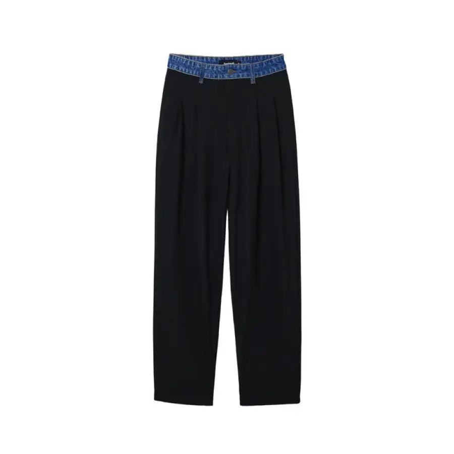 
                      
                        Desigual women trousers, black with blue waistband - Desigual Desigual product image
                      
                    