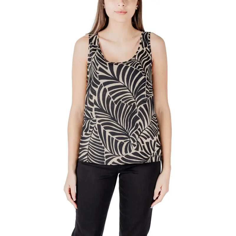 Black Viscose Tank Top for Women