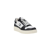 Black and white leather Tommy Hilfiger low top sneaker for men