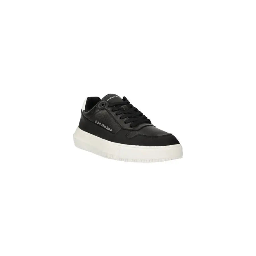Calvin Klein Jeans black and white men sneaker with white sole