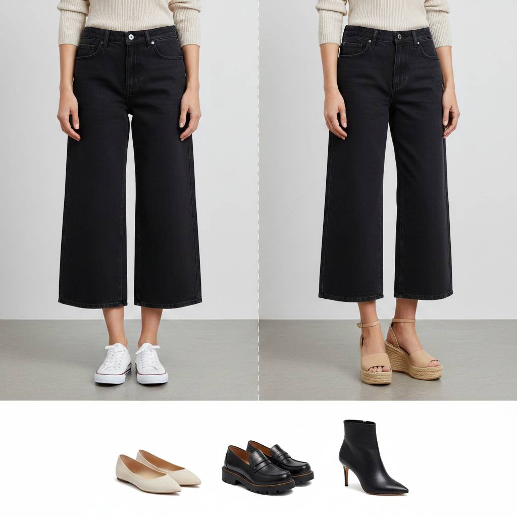 Quelles chaussures porter avec un pantalon large et coupé pour chaque occasion