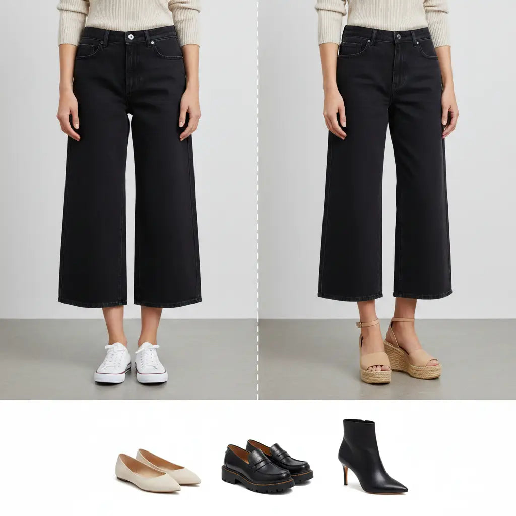 What Shoes to Wear With Wide Leg Cropped Pants for Every Occasion