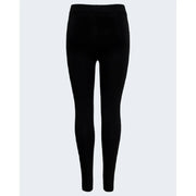 Black women’s leggings with smooth form-fitting fabric in high-waisted design for fall and winter wear