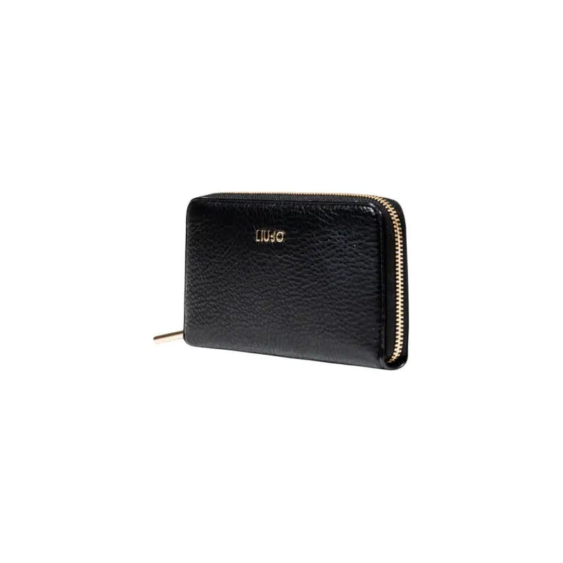Black zippered wallet with sleek design and secure closure for everyday use