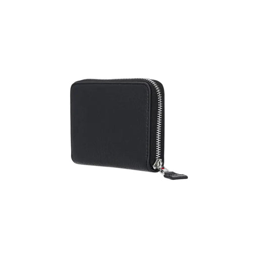 Tommy Jeans black zippered wallet displayed in a product showcase image